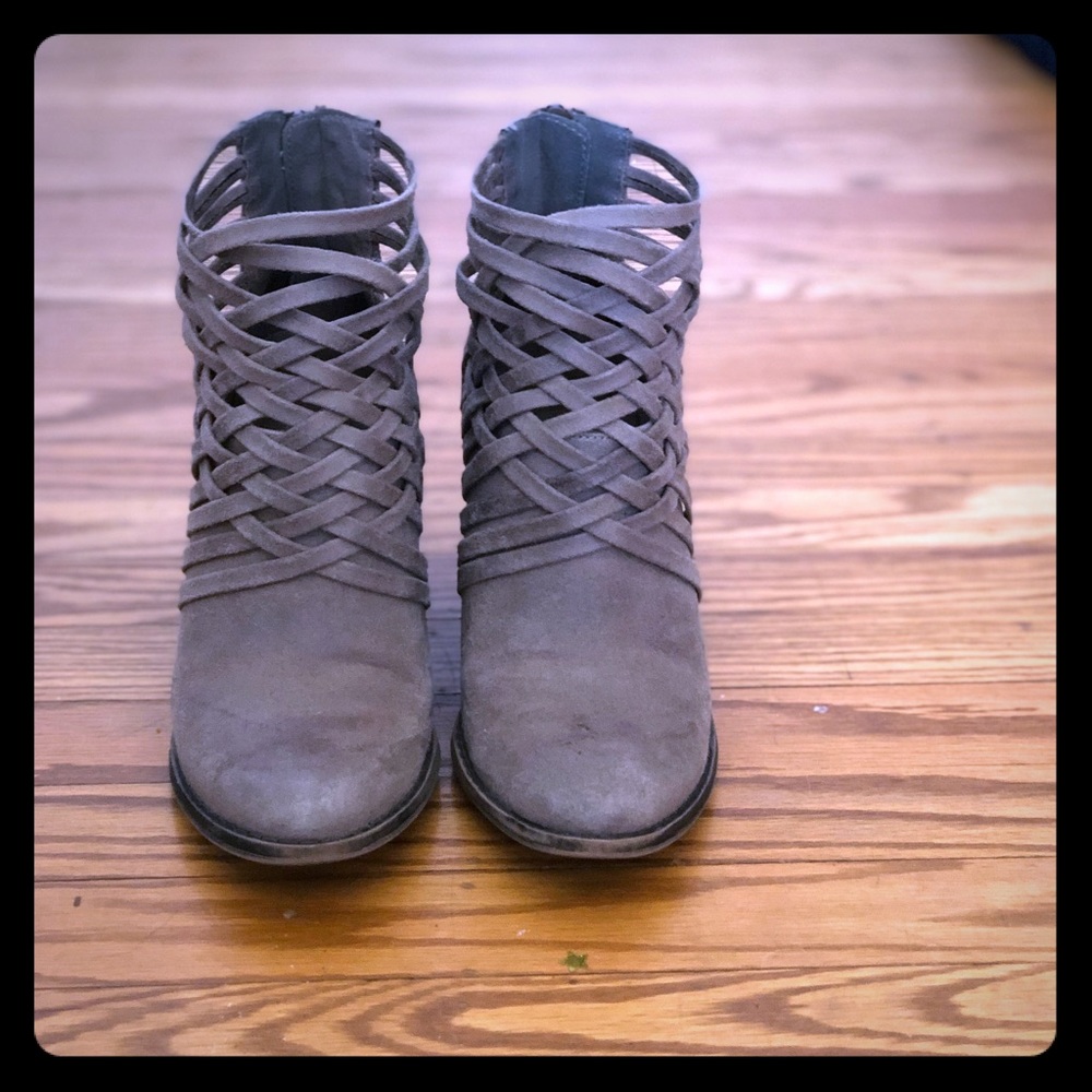 Fergalicious-Grey Ankle Booties